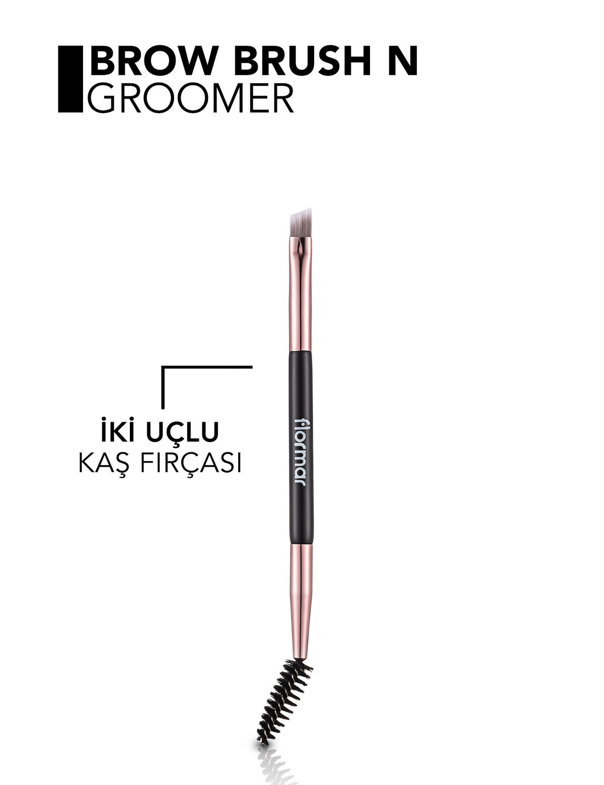 Flormar Brow Brush & Groomer Dual-Ended Eyebrow Brush