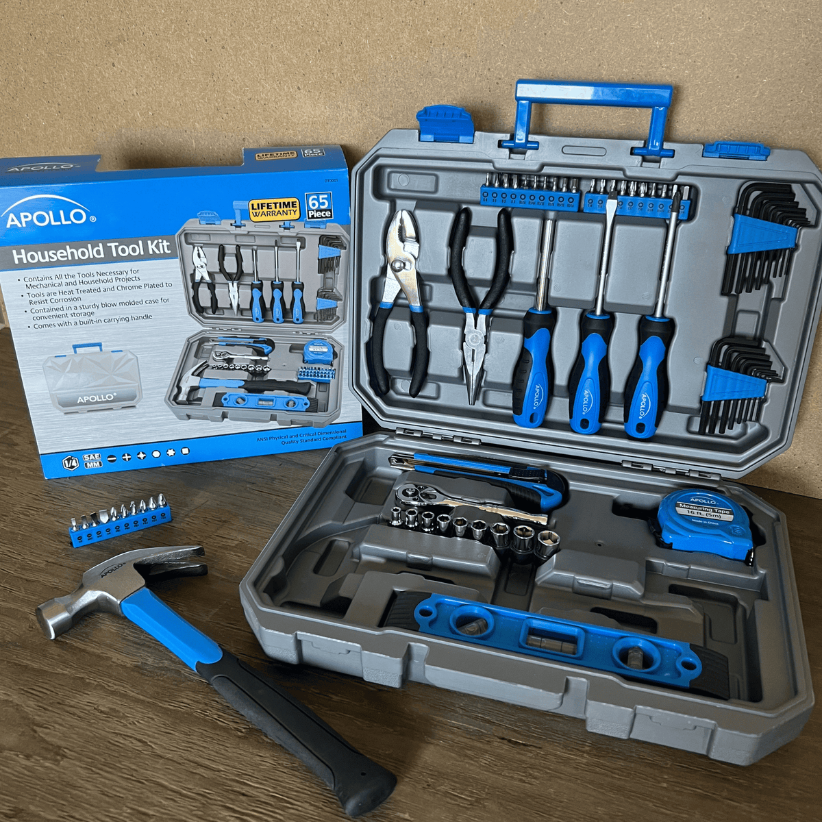 65 Piece Household and Mechanical Tool Set -- DT0001