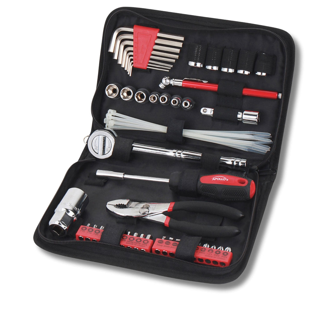 56 Piece SAE Auto Tool Set In Zipper Case - DT9774