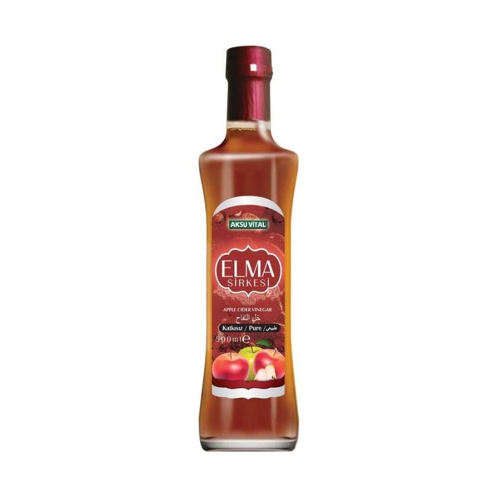 Aksu Vital Apple Cider Vinegar - 500ml Natural Health Supplement, Unfiltered & Traditional Fermentation