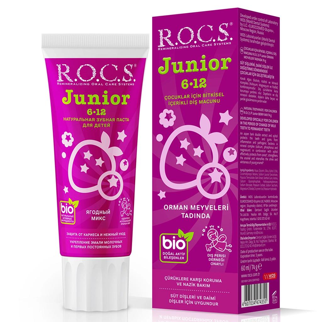 R.O.C.S. Junior Forest Berries Toothpaste for Ages 6-12 - 60 ml