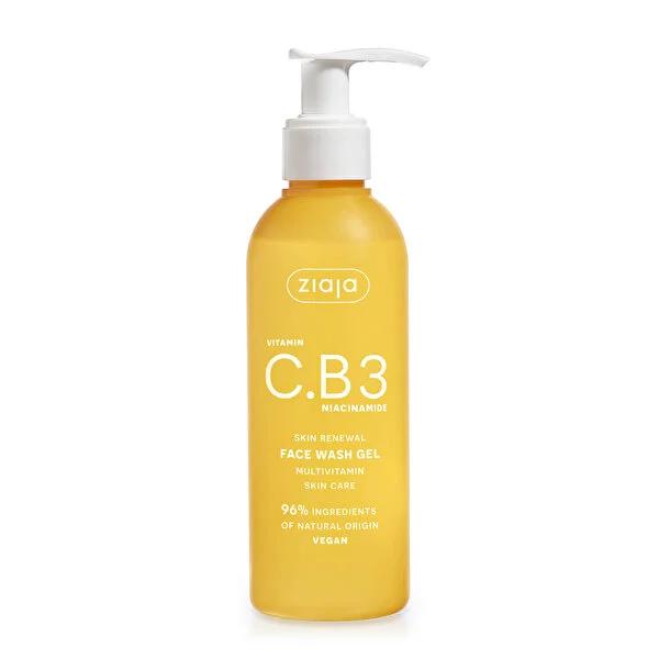 Ziaja Vitamin C Facial Cleansing Gel with Niacinamide - Gentle, Vegan, Natural - 6.43 fl oz