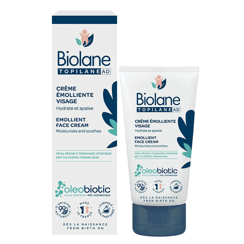 Biolane Topilane AD Emollient Face Cream for Dry Skin 50 ml