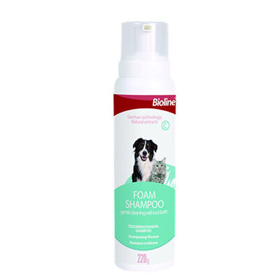 Bioline Waterless Foam Shampoo for Cats and Dogs 220g