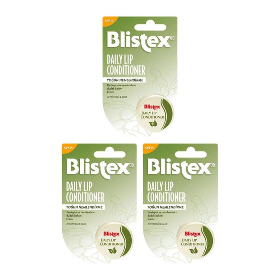 Blistex Daily Lip Conditioner SPF15 Hydrating Balm 7ml 3-Pack