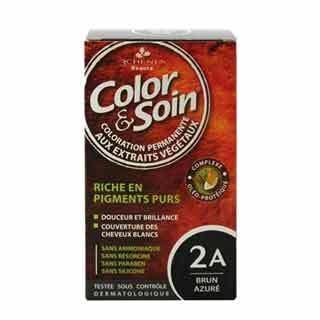 Color & Soin Hair Dye 2A Brun Azure Black 135ml