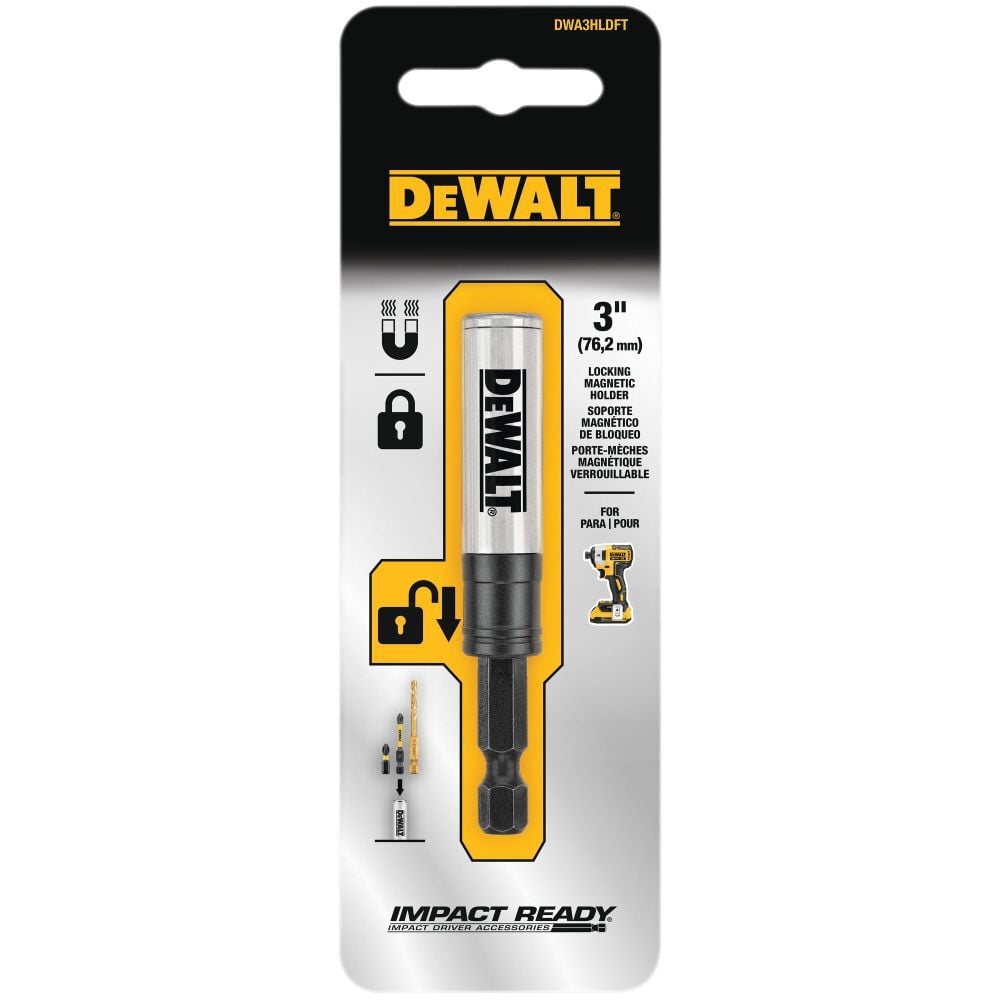 DeWalt DWA3HLDFT Impact Ready Locking Bit Holder 3 In