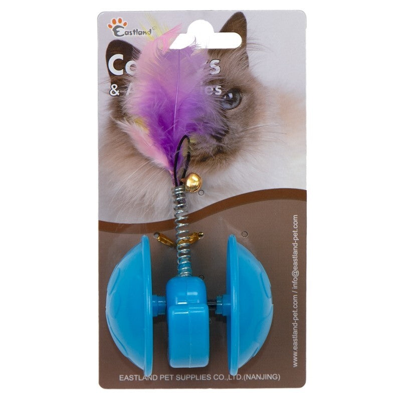 Eastland Interactive Chirping Wobble Cat Toy with Feathers 27cm