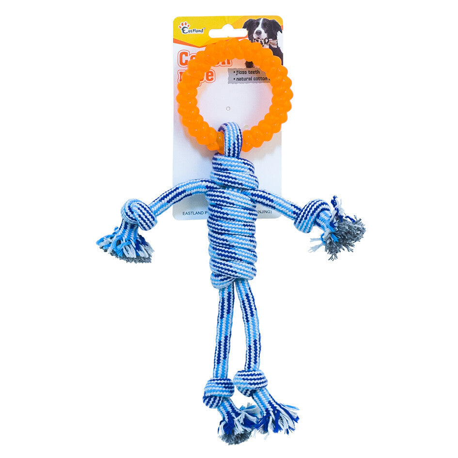 Eastland Rope Man Dog Toy with Plastic Ring 30 cm