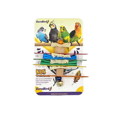 EuroBird Bell Bird Toy with Wood and Felt Textures 1 pc