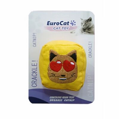 Eurocat Cat Face Cube Interactive Cat Toy 1 Count