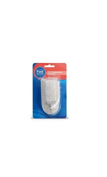 Foot Doctor 2-in-1 Pumice Stone & Brush for Smooth Feet
