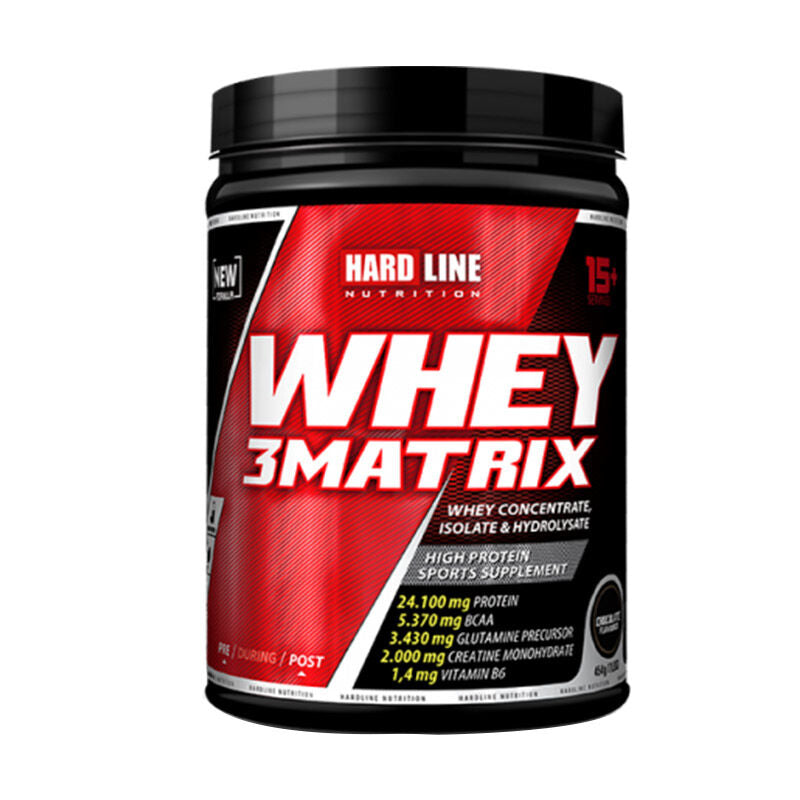 Hardline Whey 3Matrix Chocolate Protein Powder 454g