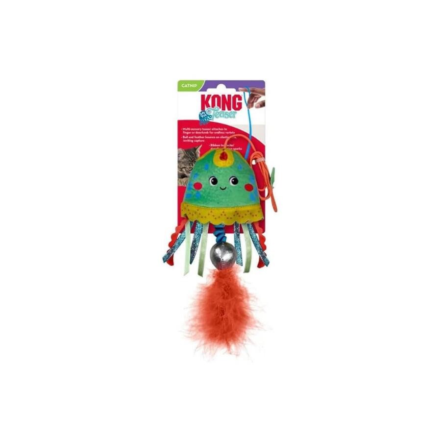 KONG Teaser Jellyfish Plush Cat Toy with Catnip