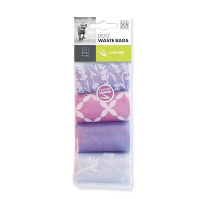 M-Pets Lavender Scented Dog Waste Bags Leak-Proof 4-Pack