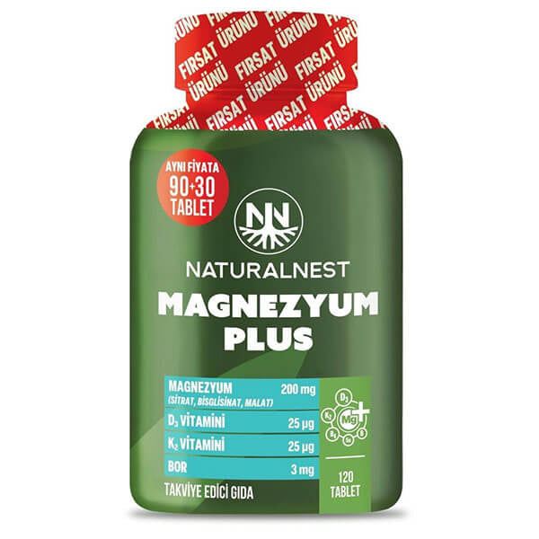 Naturalnest Magnesium Plus Dietary Supplement 120 Tablets