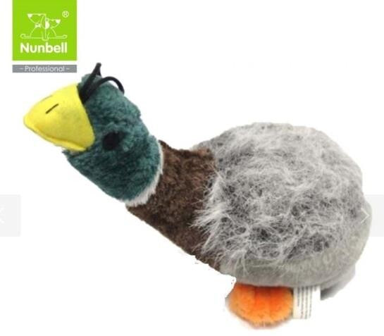 Nunbell Plush Duck Squeaky Dog Toy Soft Playmate 32 cm