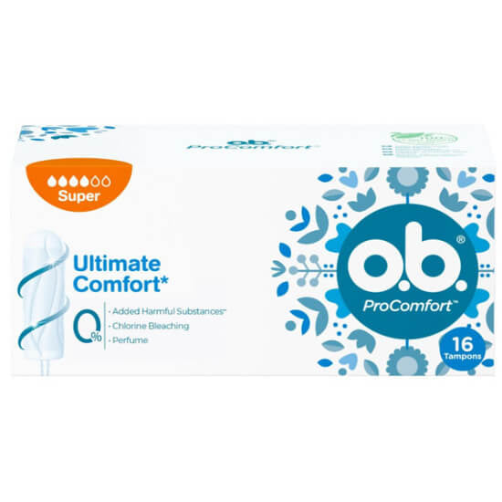 o.b. ProComfort Super Tampons for Reliable Protection 16 Count