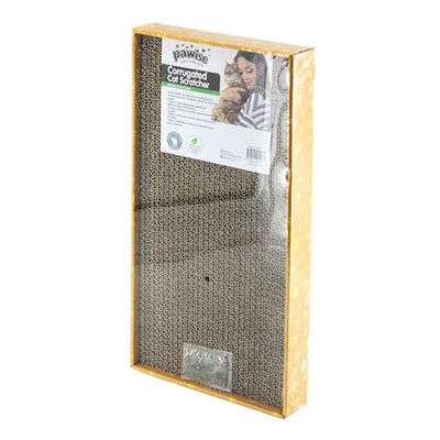 Pawise Cardboard Cat Scratcher with Catnip 48x24 cm