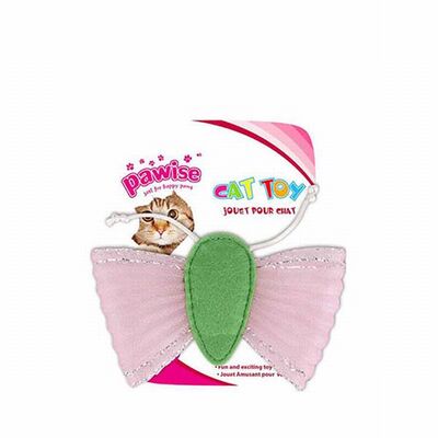 Pawise Plush Butterfly Cat Toy for Active Play