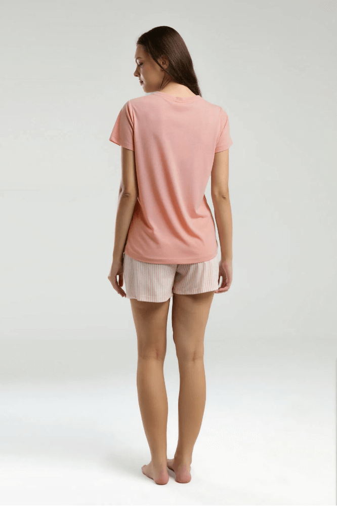 Pierre Cardin 9010-S Coral Shorts Set for Loungewear