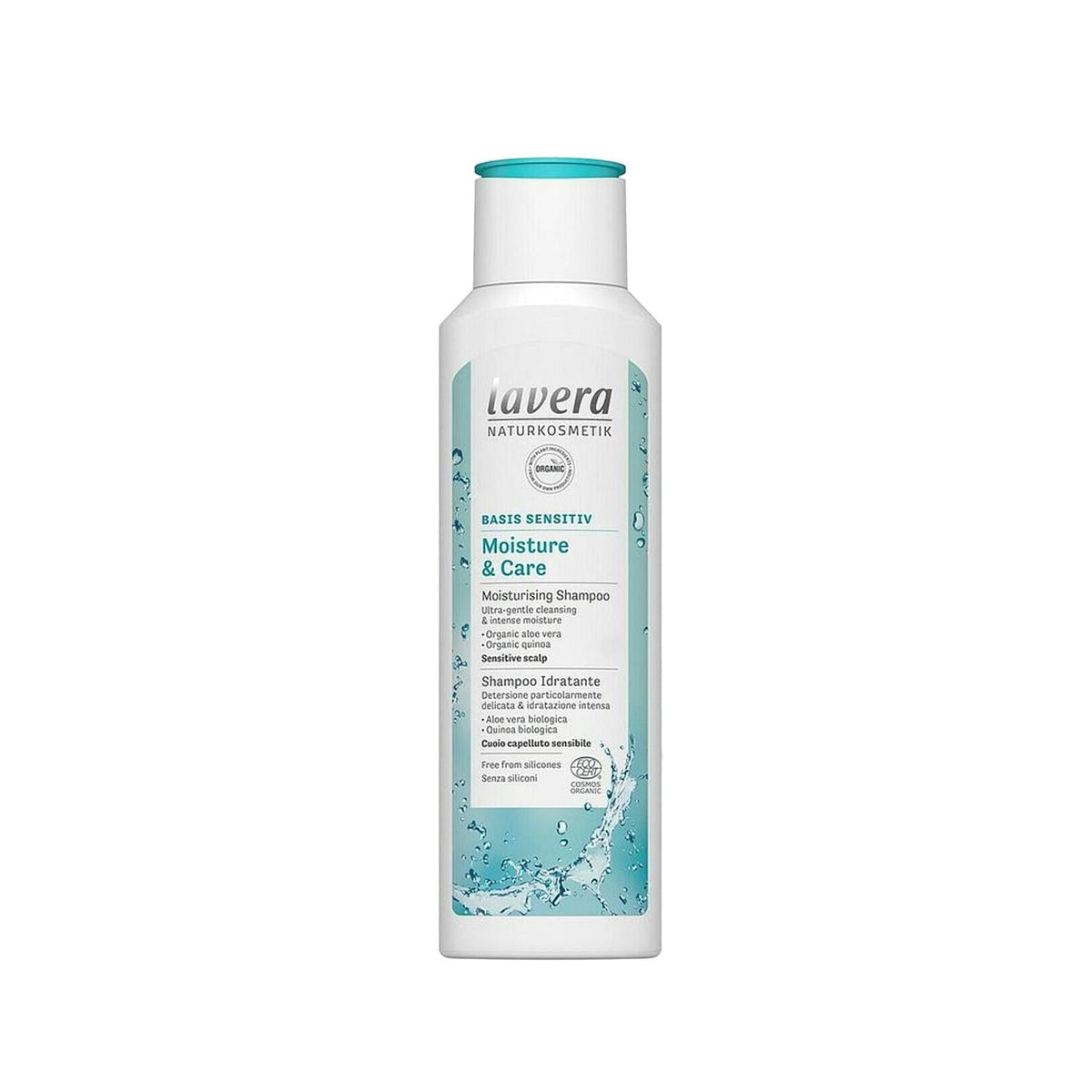 Lavera Basis Sensitiv: Gentle Moisturizing Shampoo for Sensitive Scalp - Natural, Vegan, Organic & Dry Hair Relief