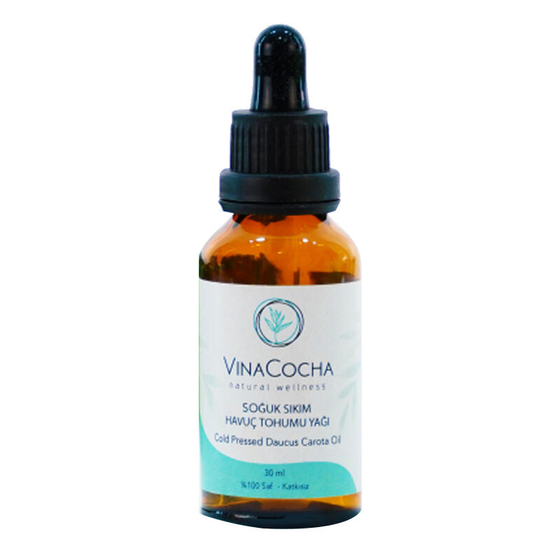 Vinacocha Cold Pressed Carrot Seed Oil for Glowing Skin 30 ml