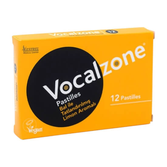 Vocalzone Honey & Lemon Throat Lozenges for Voice Care 12 Count