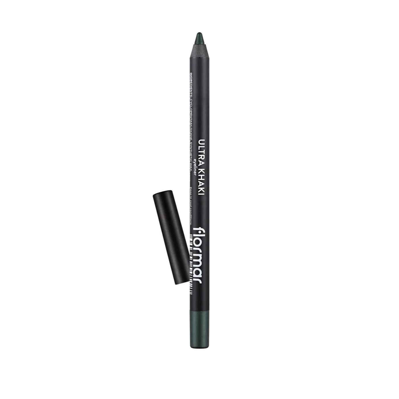 Flormar Ultra Eyeliner Pencil in Khaki, Smooth Glide - 1 Count