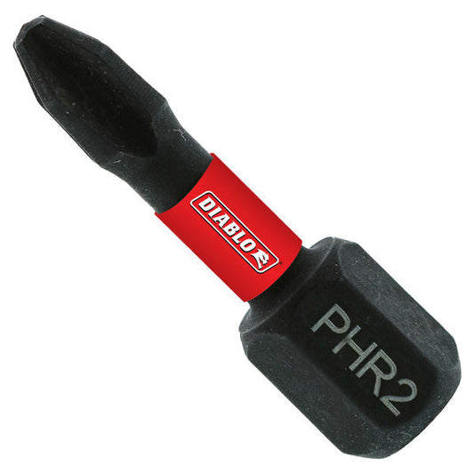 Diablo DPH2R1B 1" #2 Phillips Reduced for Drywall Screws Drive Bit (Bulk)