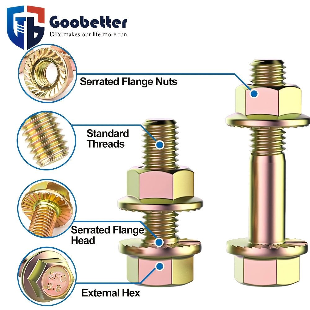 M6/M8/M10 Flange Bolt Kit (549PCS) | Hex Bolts, Nuts & Washers