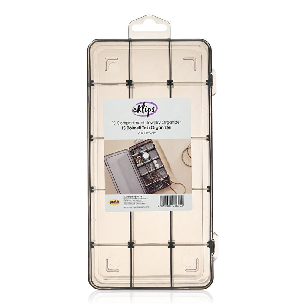 Eklips 15 Compartment Jewelry Organizer - Store & Protect Your Accessories
