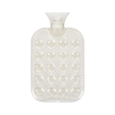 Fashy 1.2L Transparent Honeycomb Hot Water Bottle - TUV Certified, Odorless, Hot & Cold Therapy