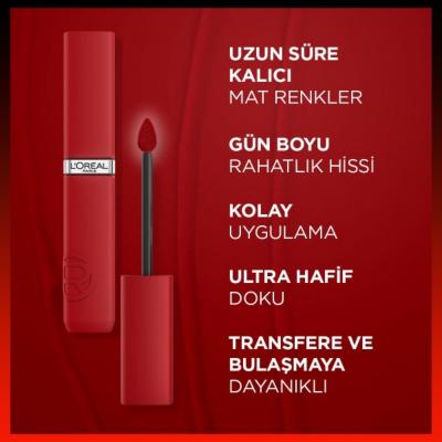 Loreal Paris Infaillible Matte Resistance Liquid Matte Lipstick - Transfer-resistant, Long-lasting, Matte Finish