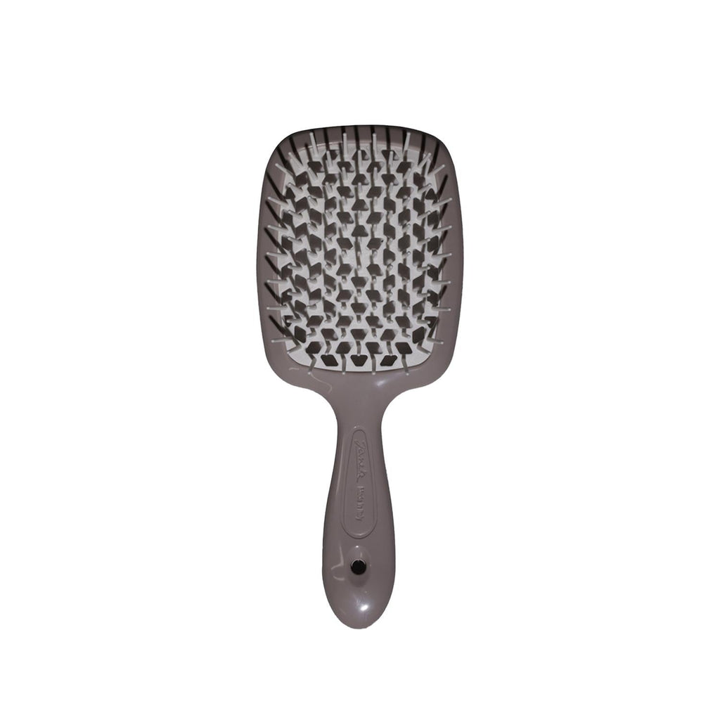 Janeke Superbrush Detangling Hair Brush in Grey & White