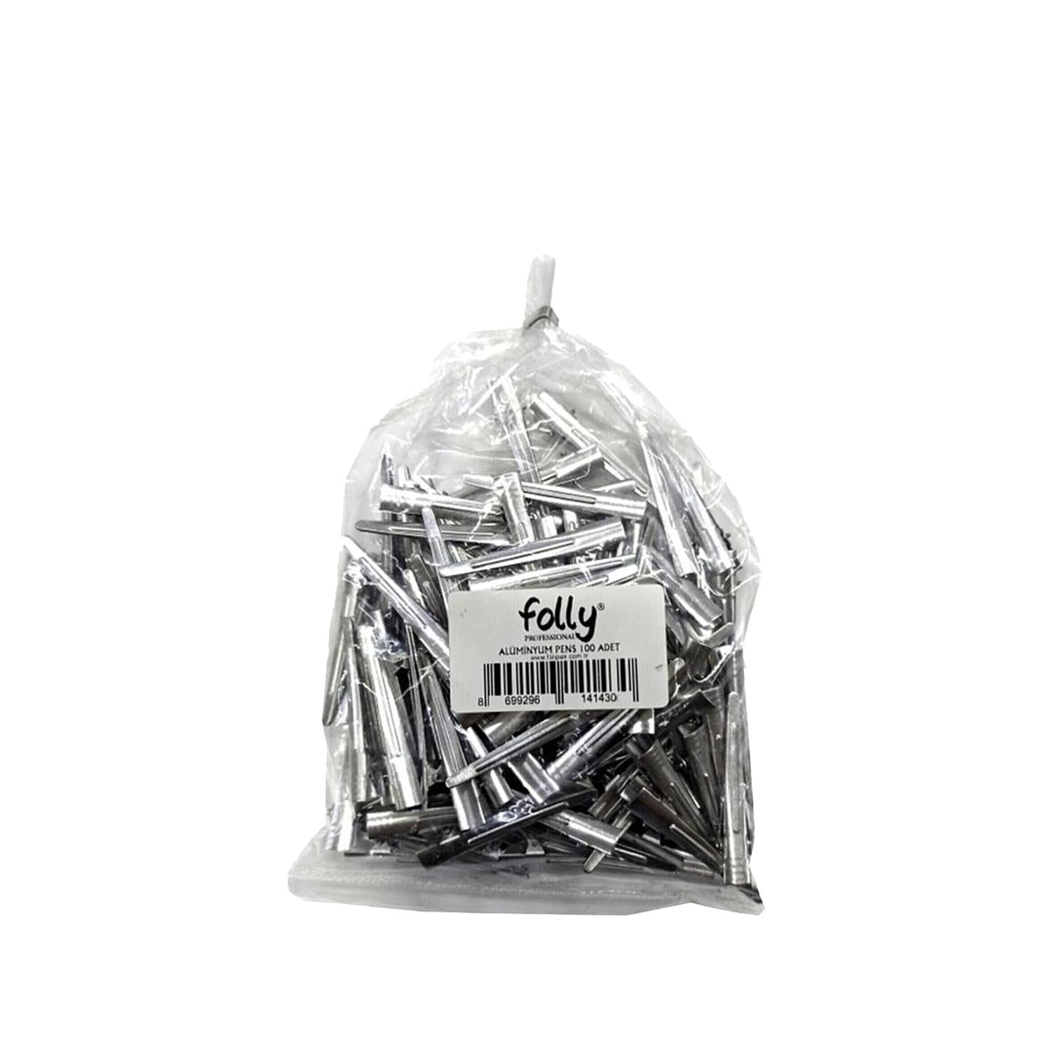 Folly Professional Aluminium Hair Pins - 100 Count - Lightweight & Durable Hair Accessories for Styling