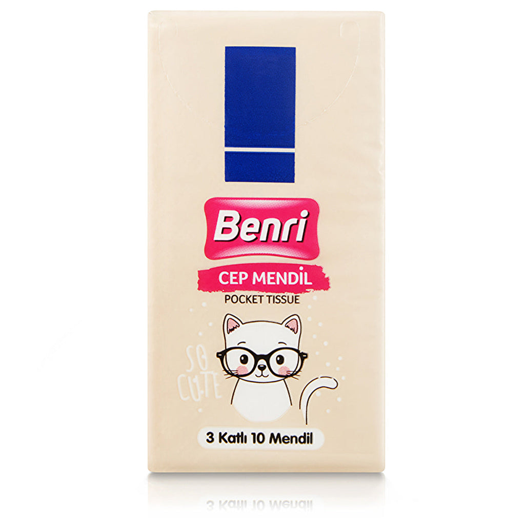 Benri Pocket Tissues - 10 Pack | High Absorbency