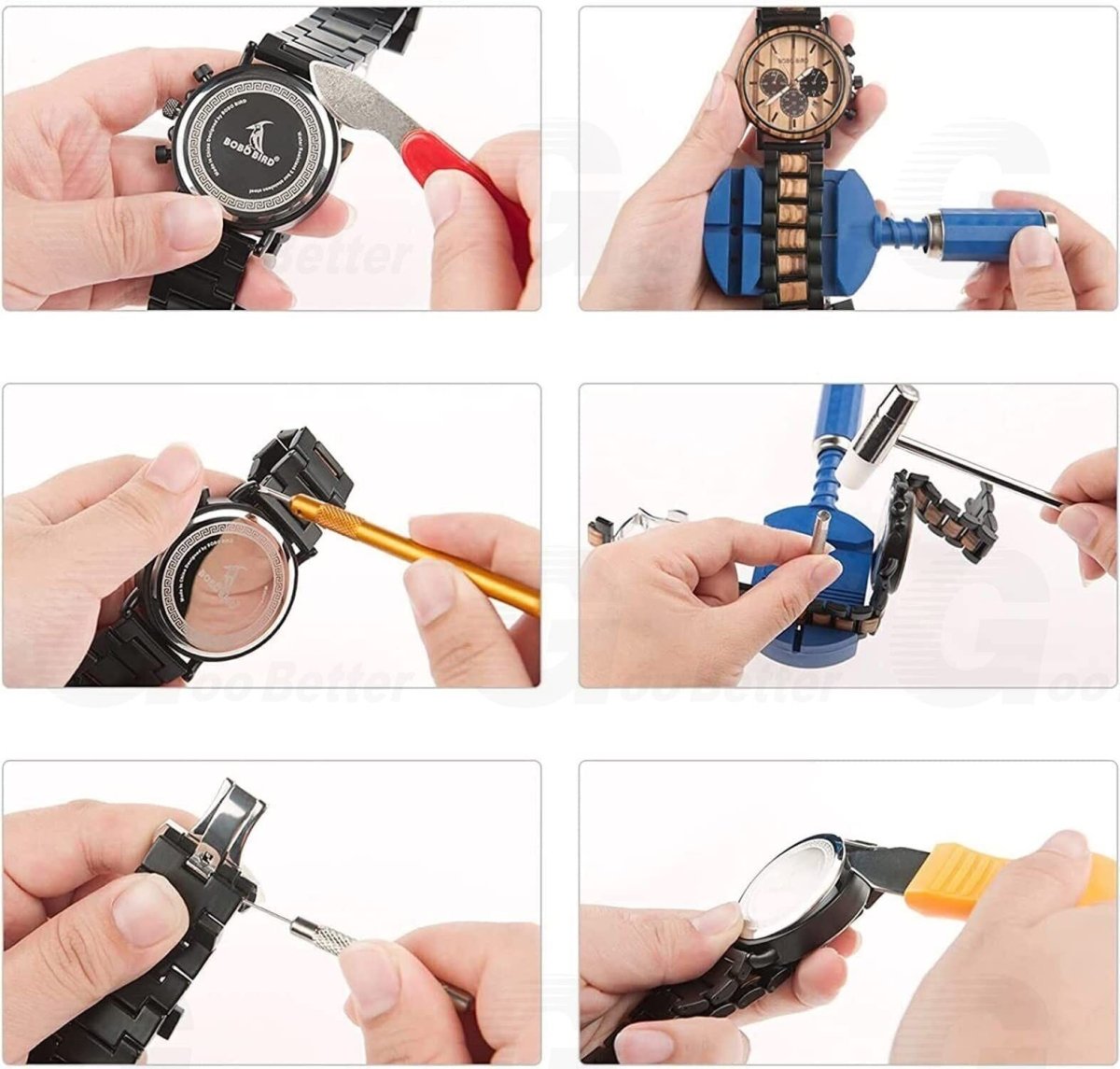 147 PCS Watch Repair Kit Watchmaker Back Case Remover Opener Link Pin Spring Bar