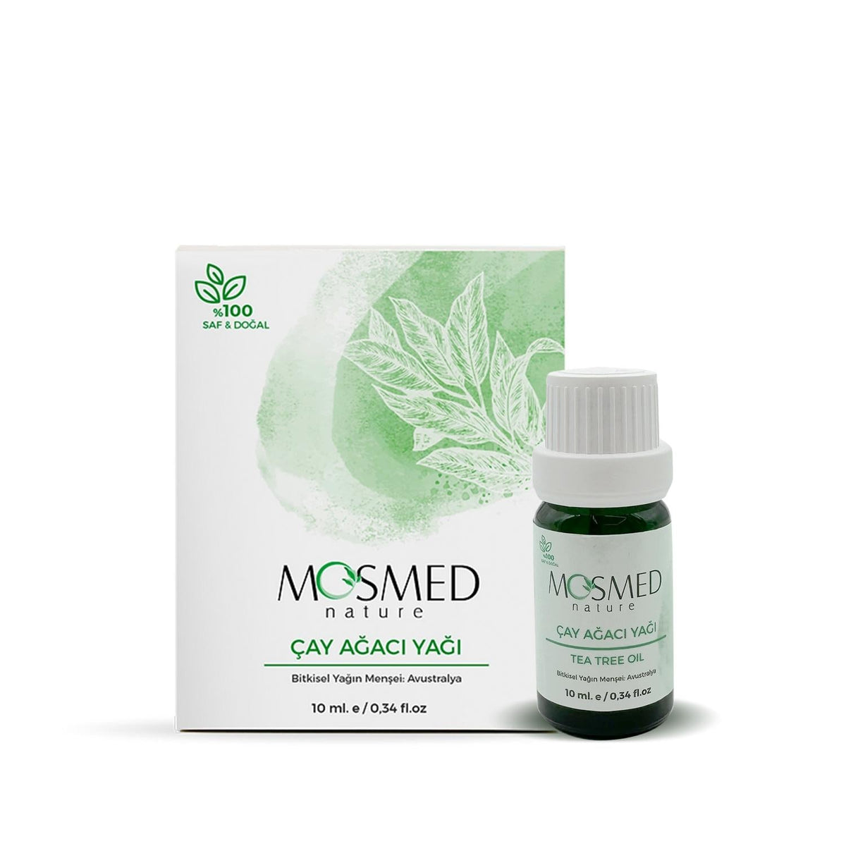 Mosmed Pure Tea Tree Oil 10ml - 100% Natural Skincare Essential Oil