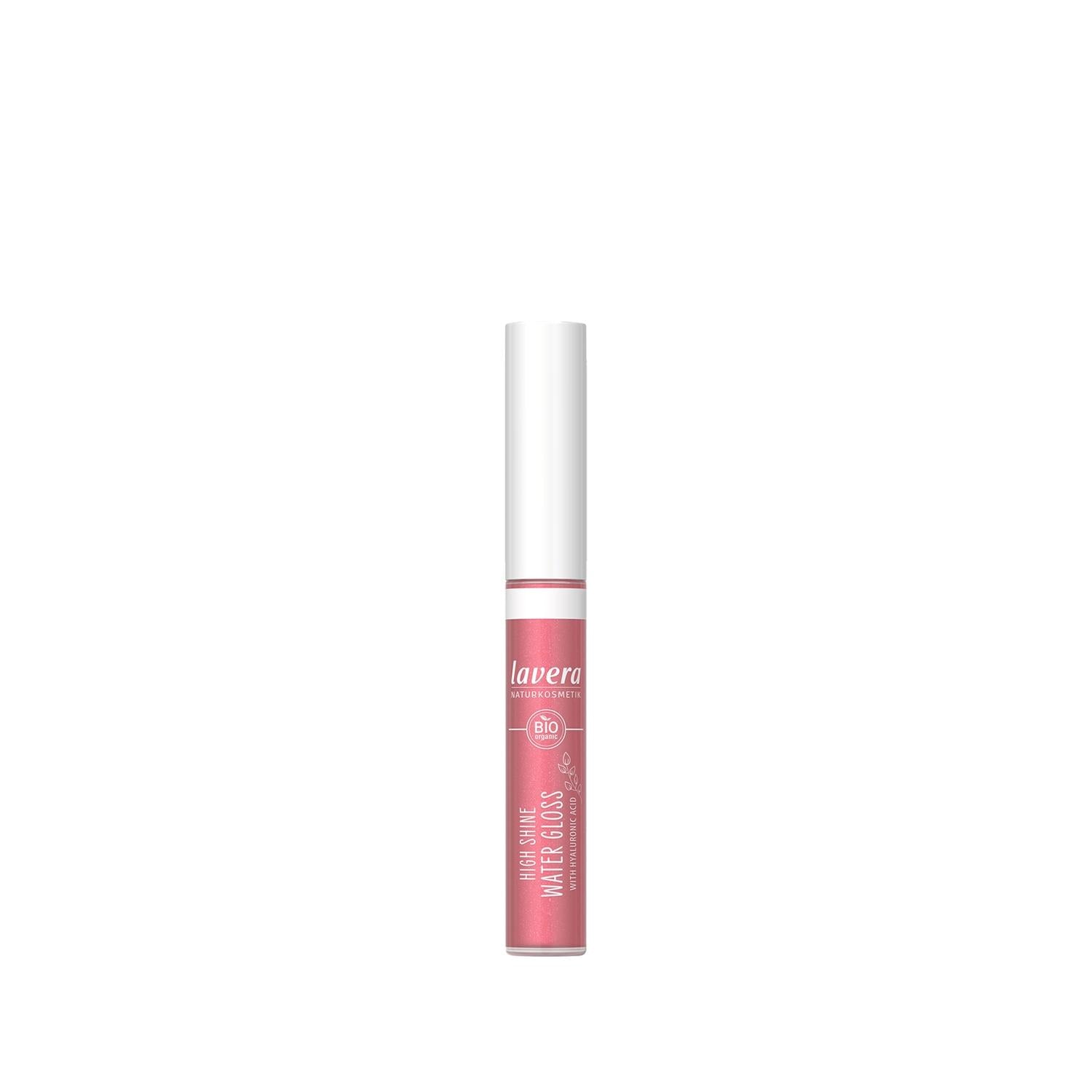 Lavera High Shine Water Lip Gloss - Pink Lagoon 04 |  Glamorous Shine, Lightweight Feel, Affordable Beauty