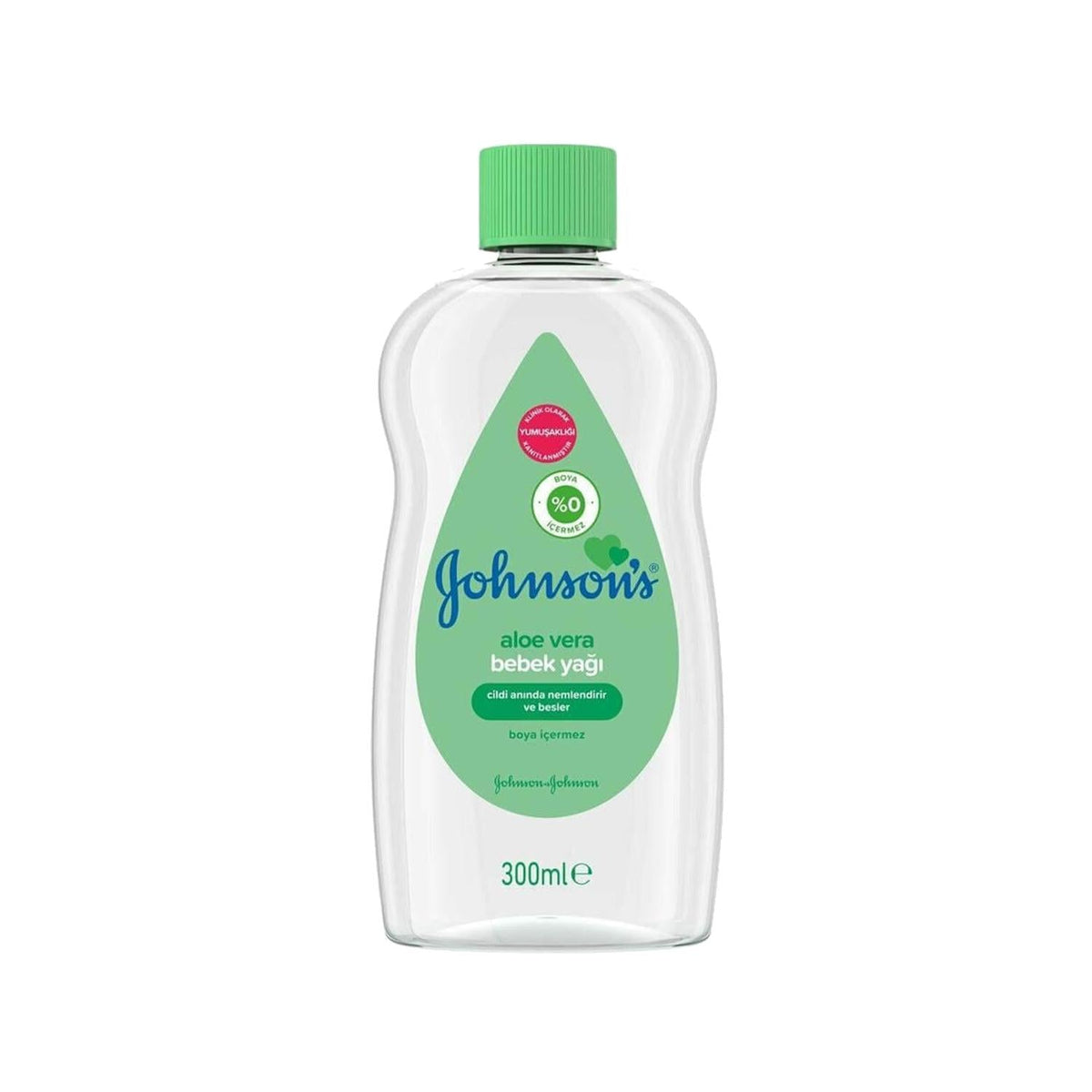 Johnson's Baby Aloe Vera Baby Oil - Gentle, Soothing, and Moisturizing for Sensitive Skin - 300ml