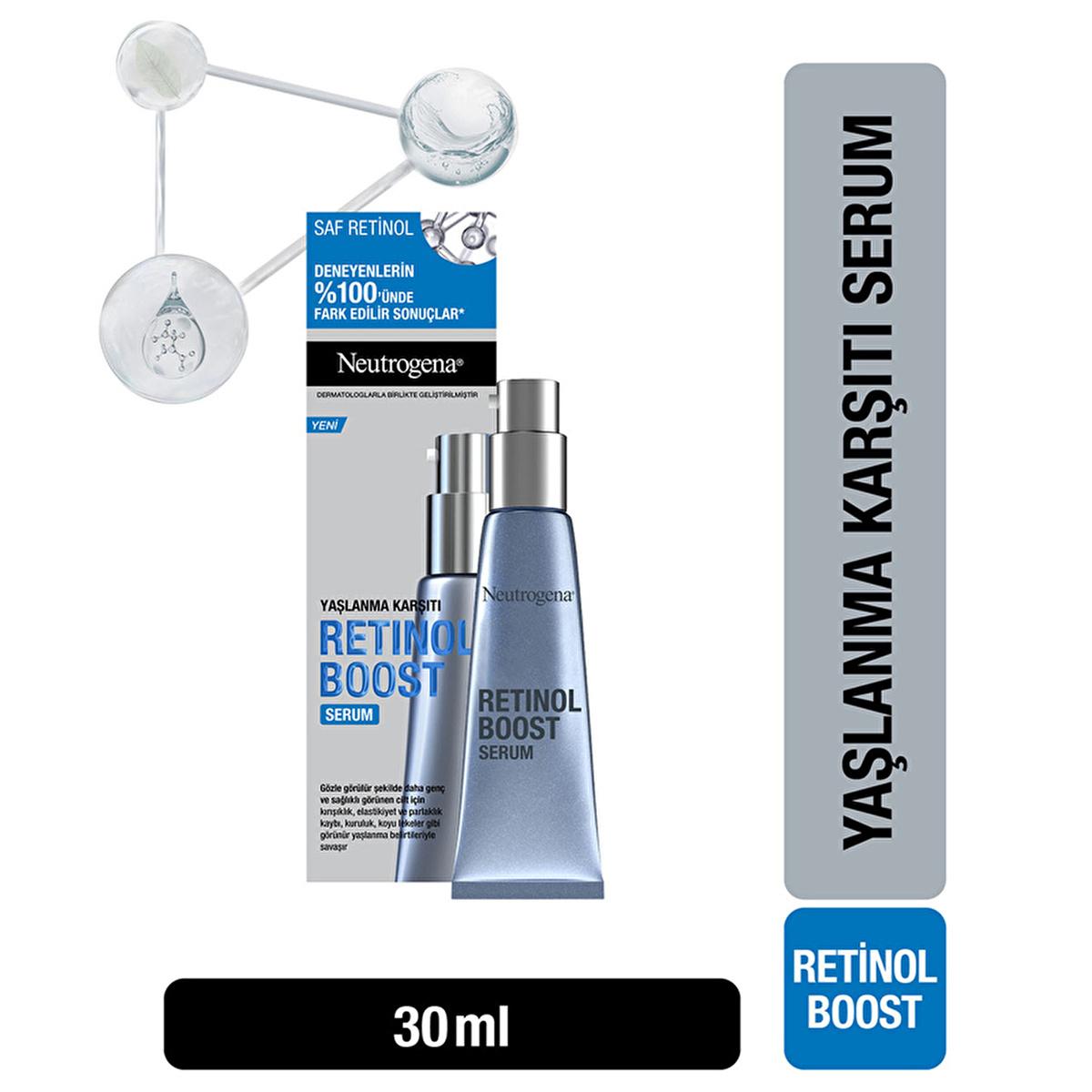 Neutrogena Retinol Boost Anti-Aging Serum: Reduce Wrinkles, Improve Skin Elasticity & Brightness - Fight Dark Spots & Achieve Youthful Skin