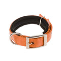 Doca Dokuma Turquoise/Orange Soft Fabric Adjustable Pet Collar for Dogs - 45 cm Length