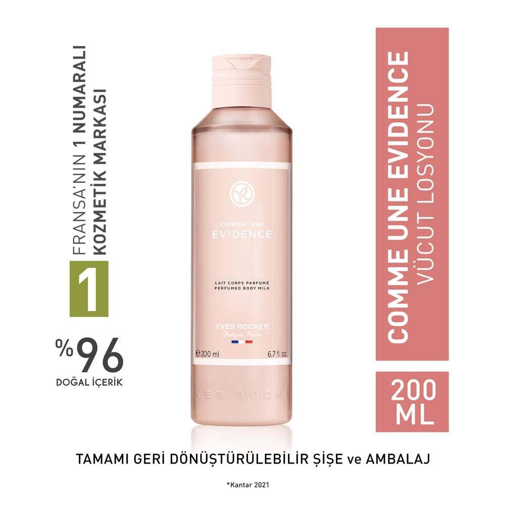Comme Une Evidence Scented Body Lotion 200ml - Perfumed Moisturizer with Bergamot, Isparta Rose & Patchouli - Long Lasting Fragrance for Sophisticated Women