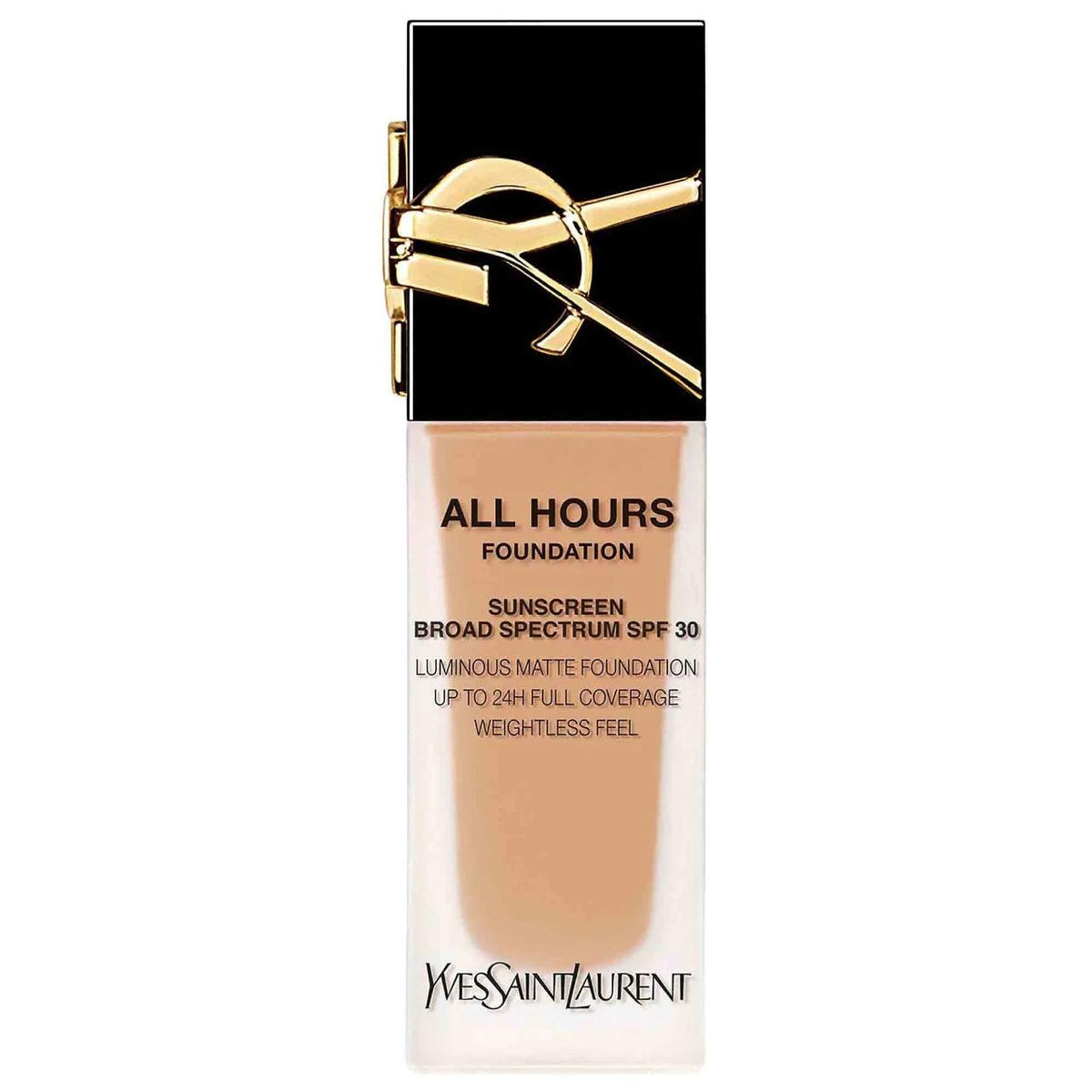 All Hours - 24H Longwear Liquid Foundation with Hyaluronic Acid & SPF 30 - Matte Finish, Full Coverage, Waterproof