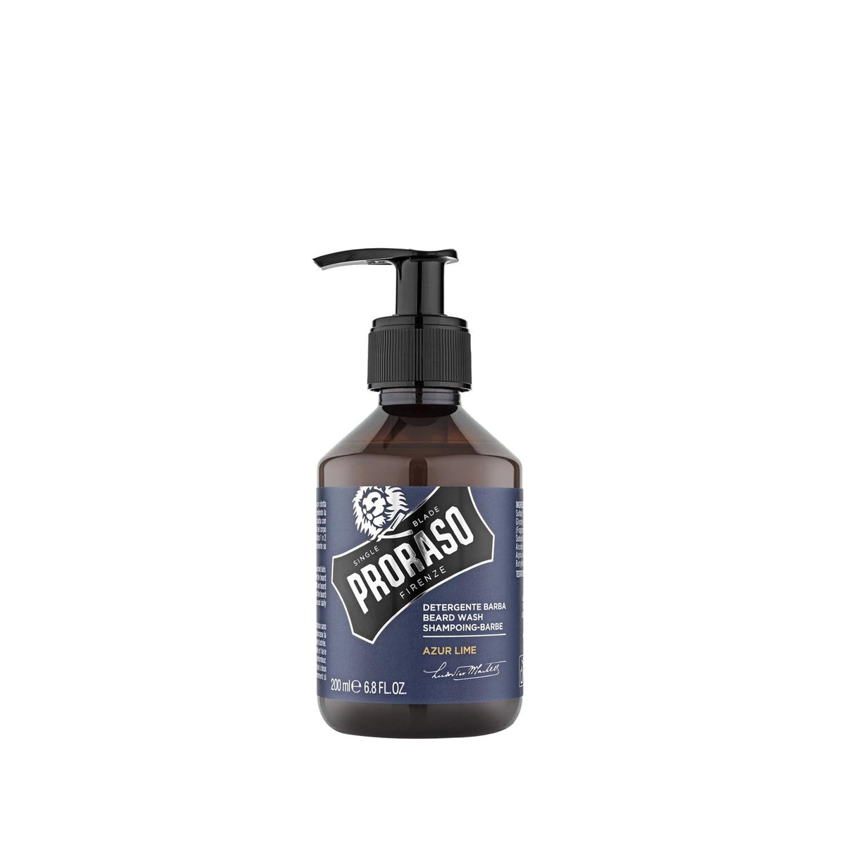 Proraso Beard Shampoo - Azure Lime Scent, 200ml for Men with Beards