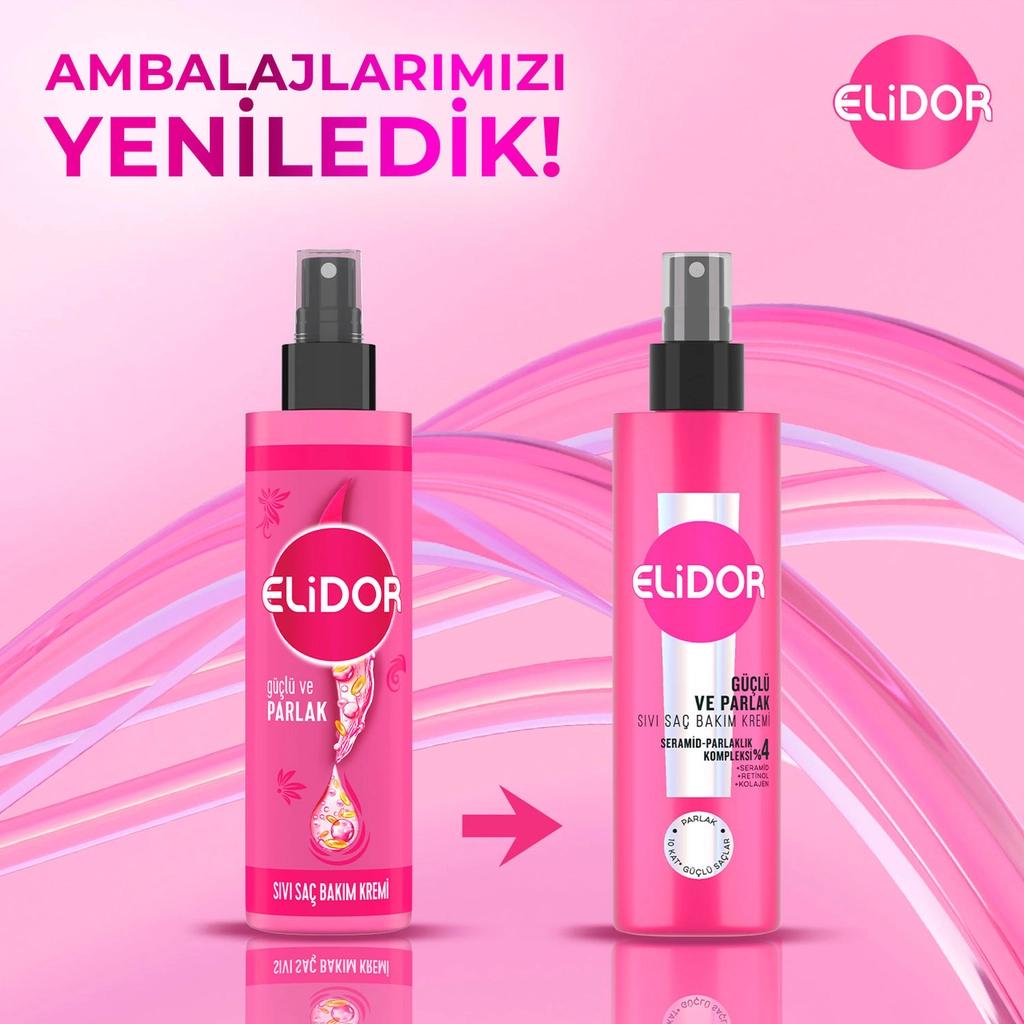 Elidor Strong & Shiny Liquid Conditioner for Dull Hair 200 ml