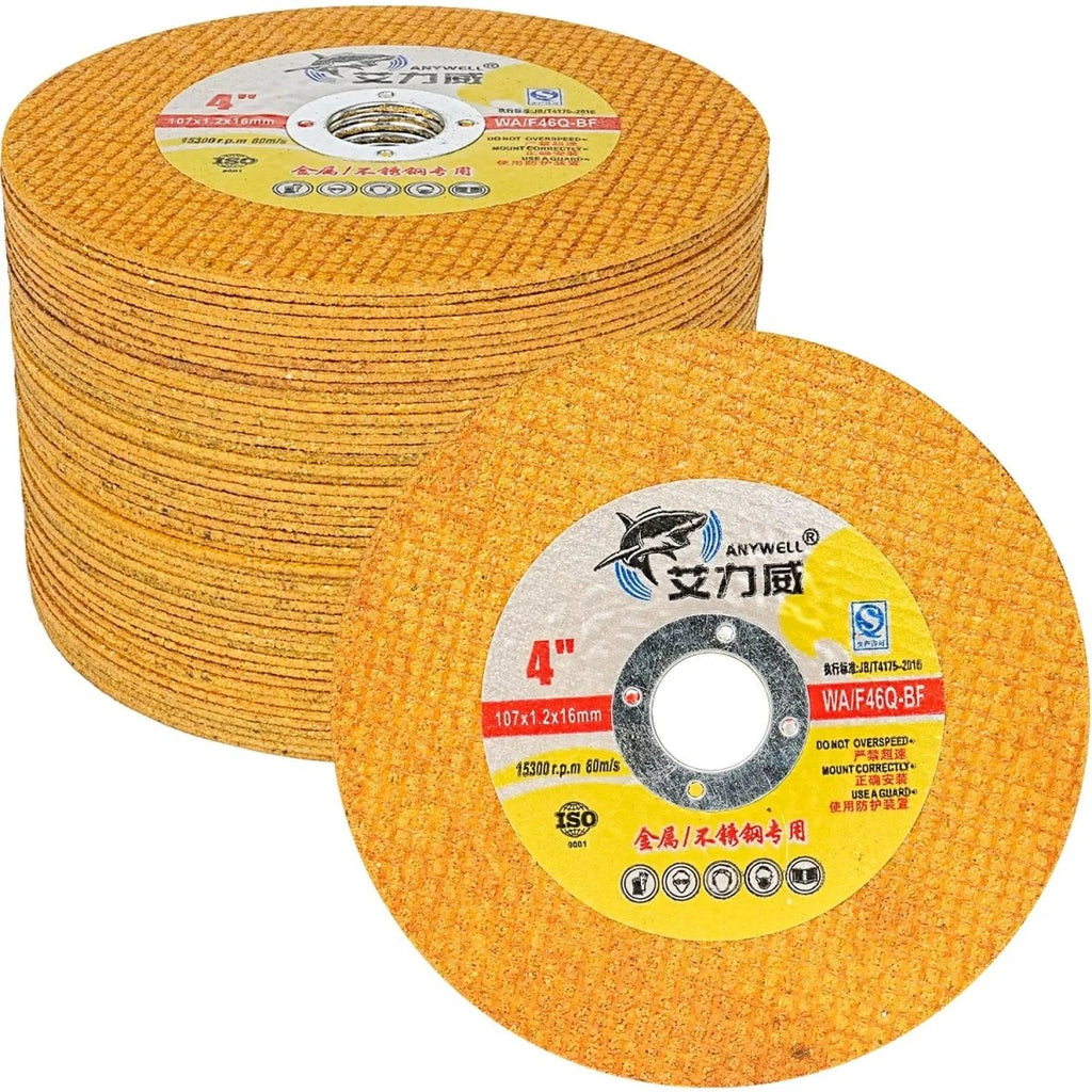 Cut-Off Wheels 4" & 5" Thin Metal 50-Pack — 0.8mm Cutting Discs for Angle Grinders