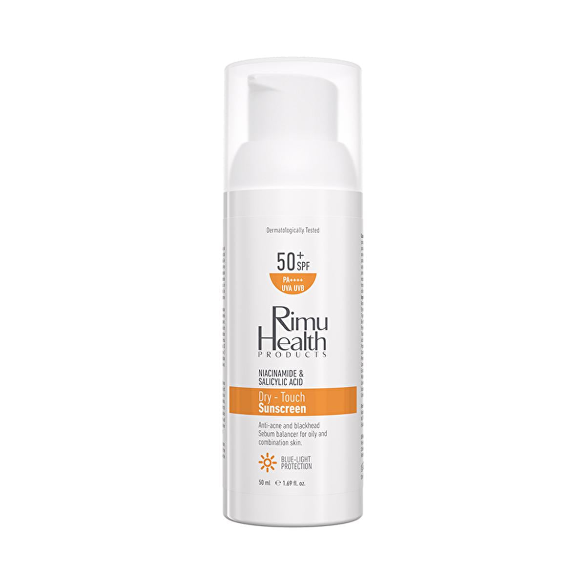 Rimu Health: Niacinamide & Salicylic Acid Sunscreen for Oily & Acne-Prone Skin | Blackhead & Blemish Control, Broad Spectrum UVA Protection