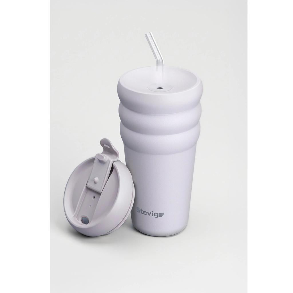 Stevig Bubble Stainless Steel Thermos in Lilac Hint 600 ml